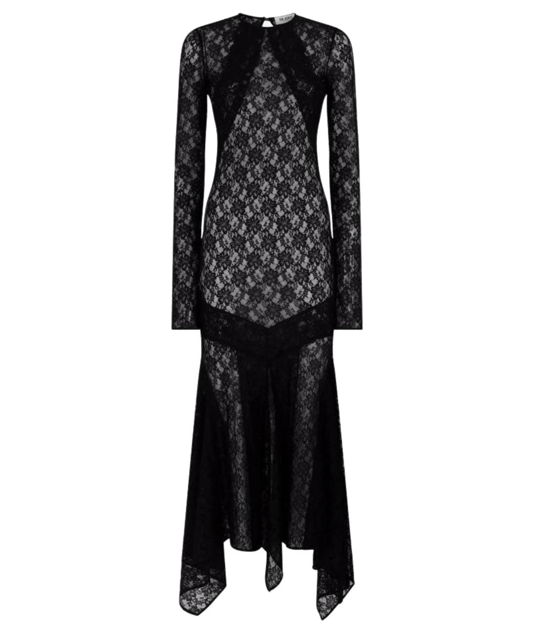 THE ATTICO Черное полиамидовое вечернее платье, фото 1