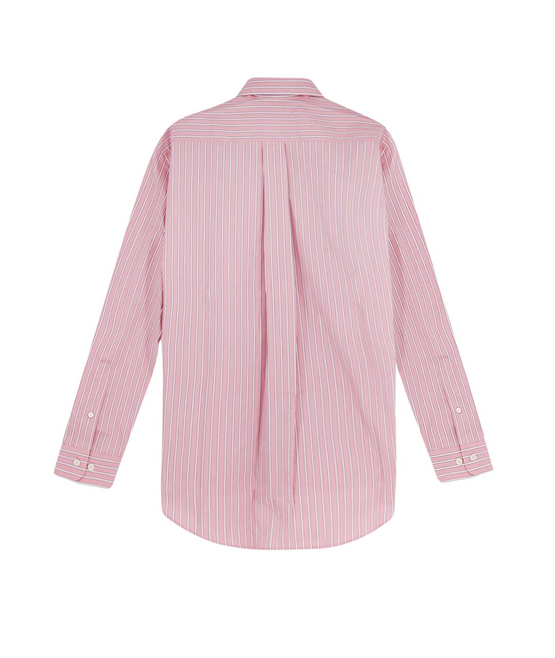 MIU MIU Розовая хлопковая рубашка, фото 2
