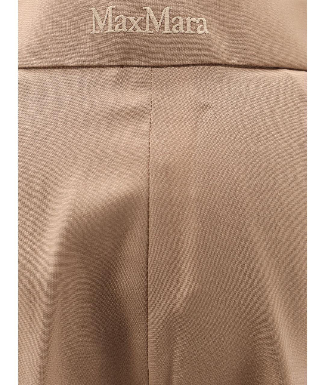MAX MARA Коричневые прямые брюки, фото 3