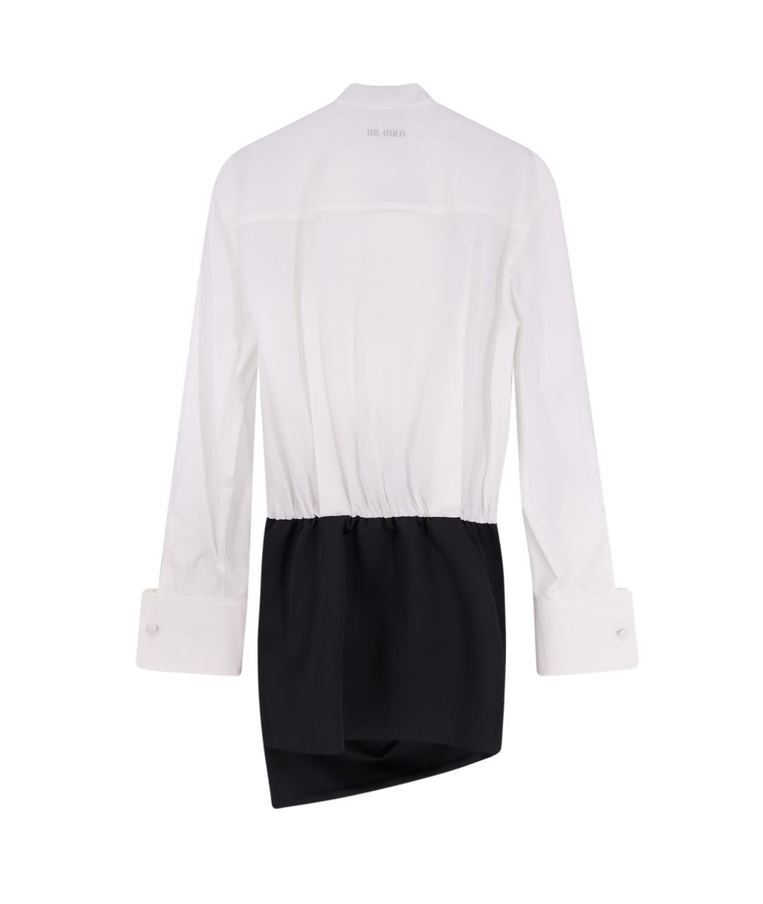 THE ATTICO Белое хлопковое коктейльное платье, фото 2