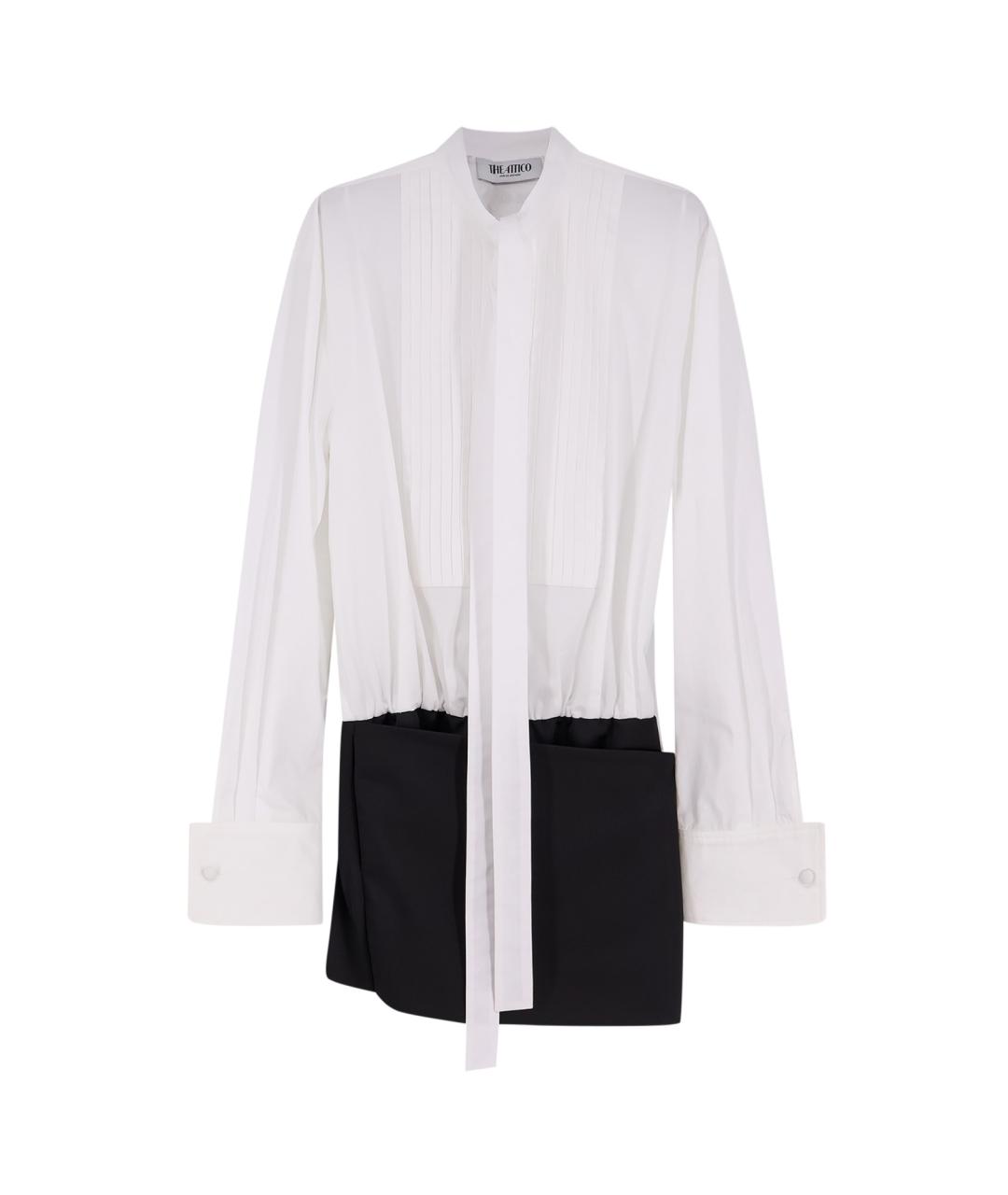 THE ATTICO Белое хлопковое коктейльное платье, фото 1