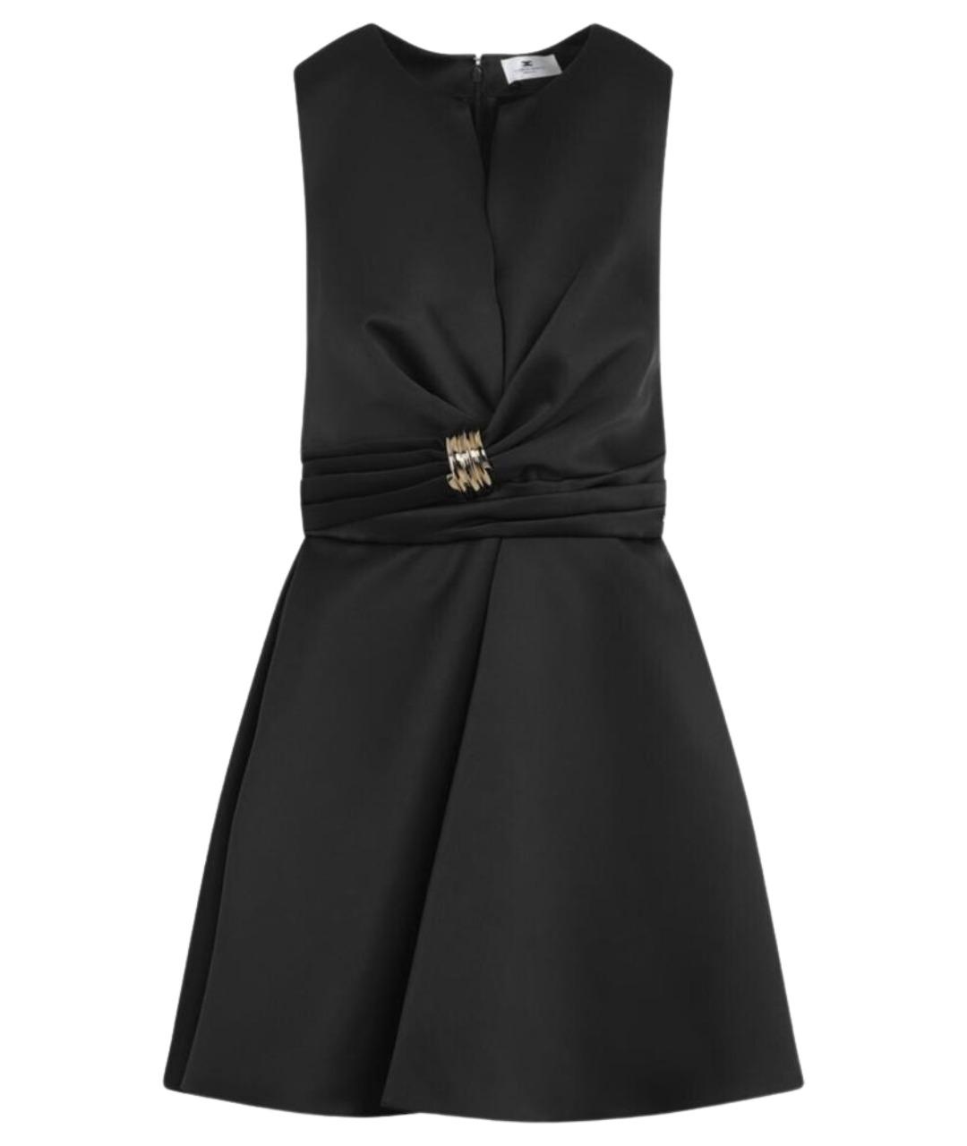ELISABETTA FRANCHI Черное полиэстеровое коктейльное платье, фото 1