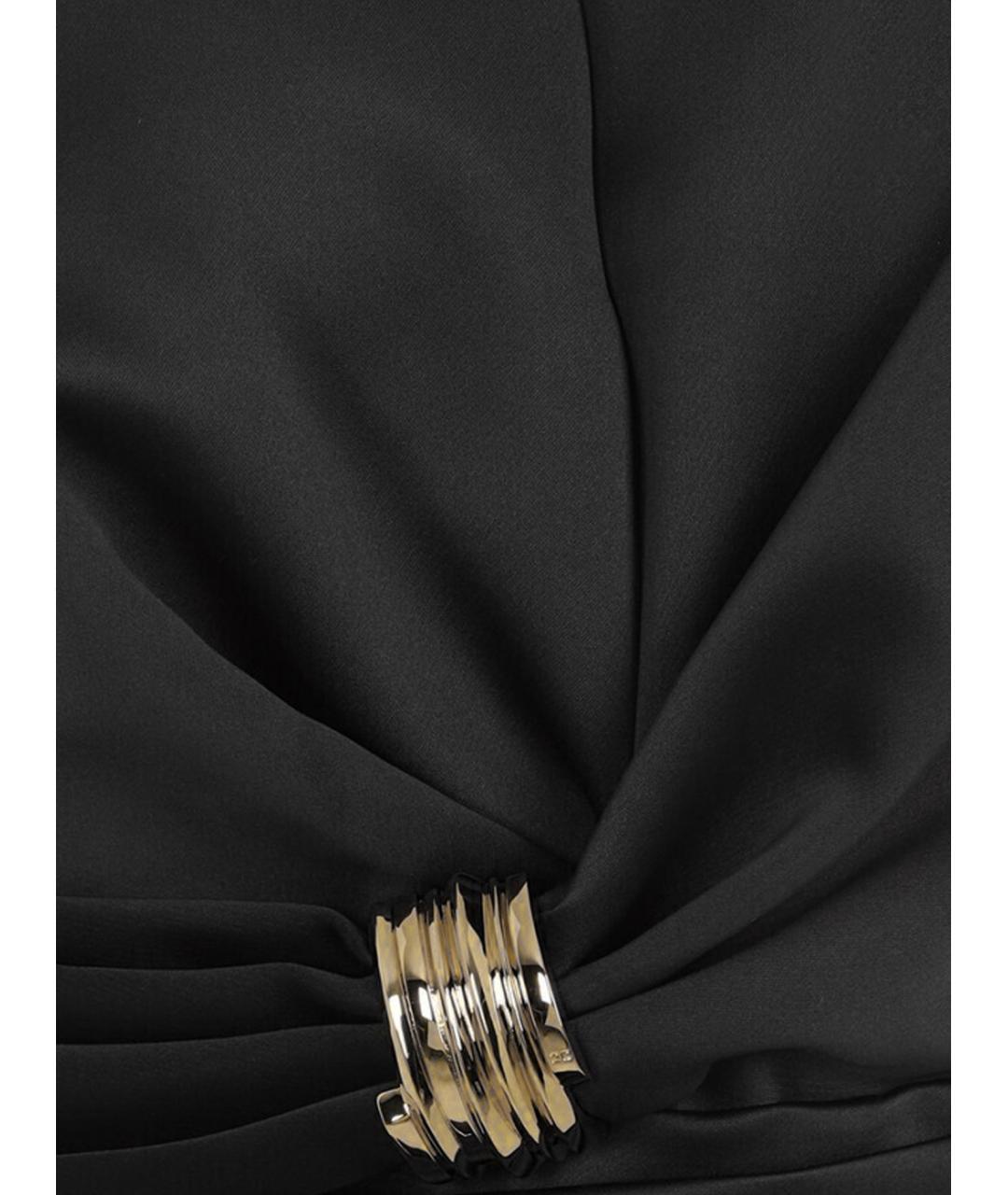 ELISABETTA FRANCHI Черное полиэстеровое коктейльное платье, фото 3