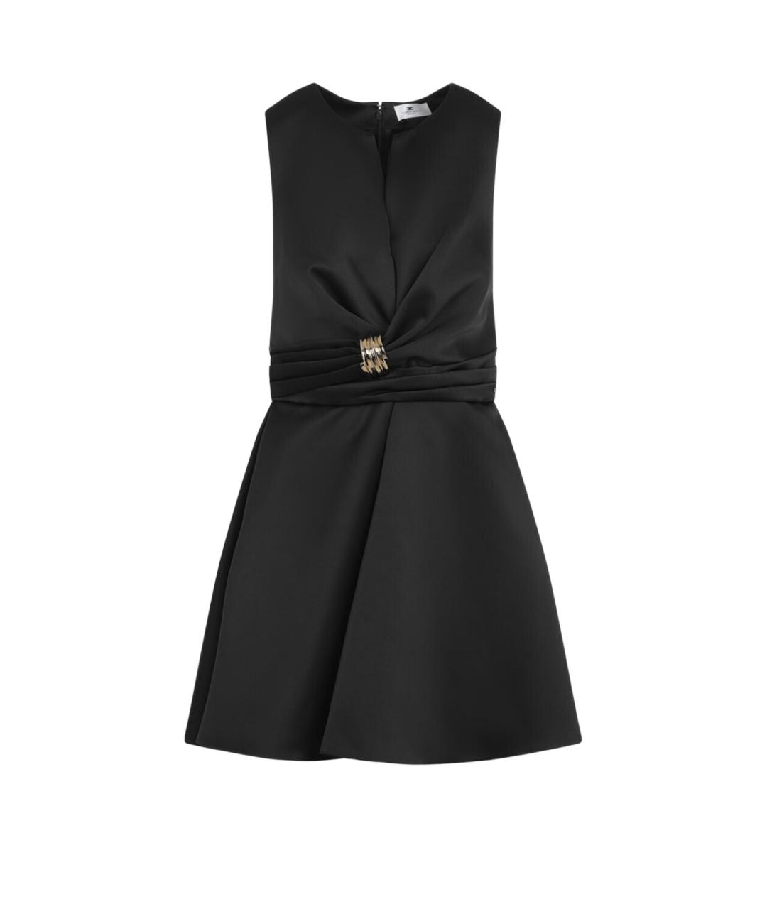 ELISABETTA FRANCHI Черное полиэстеровое коктейльное платье, фото 4