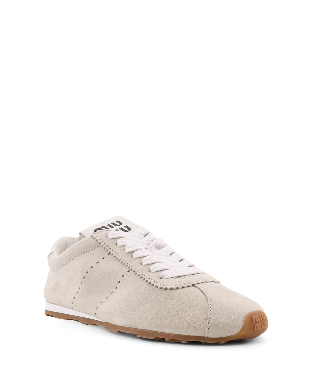 MIU MIU Белые замшевые кроссовки, фото 2