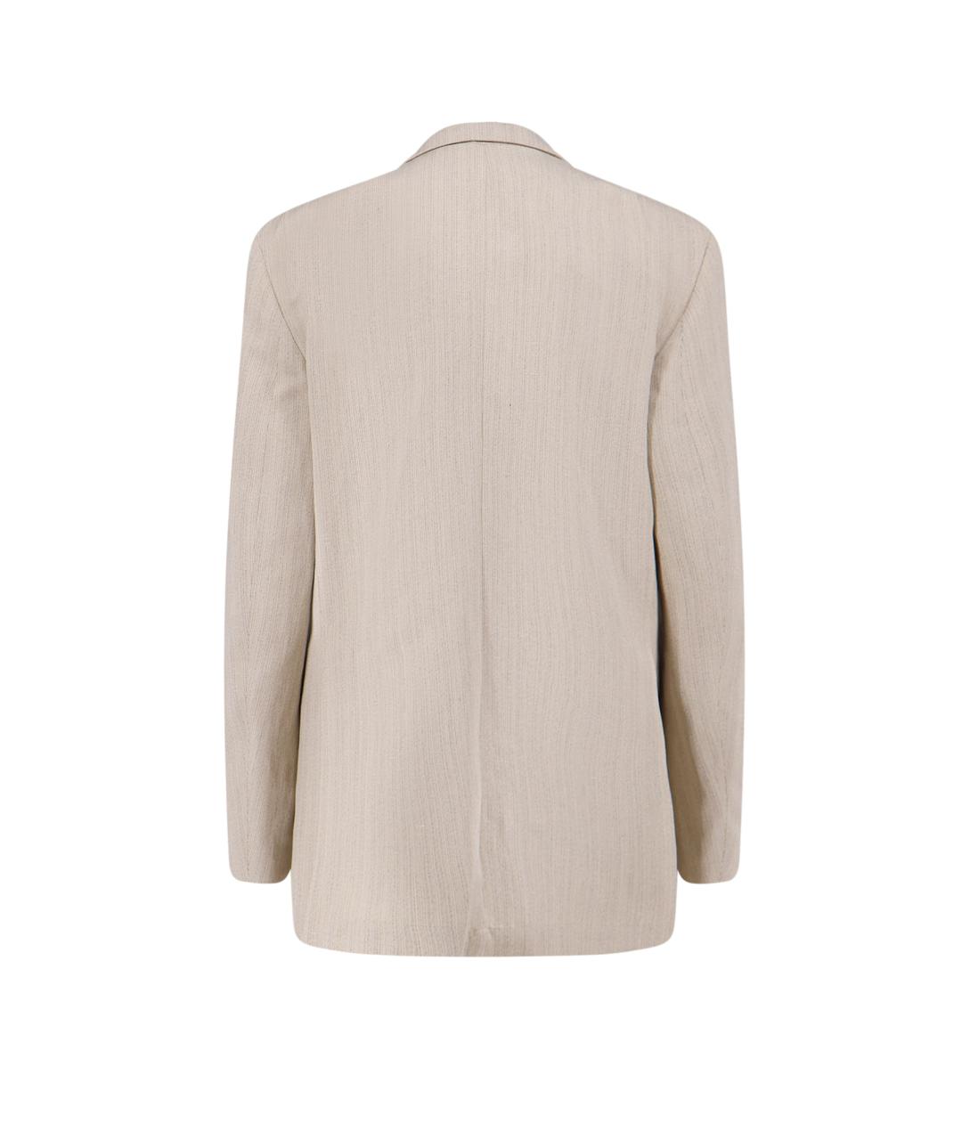 ALYSI Бежевый вискозный жакет/пиджак, фото 2