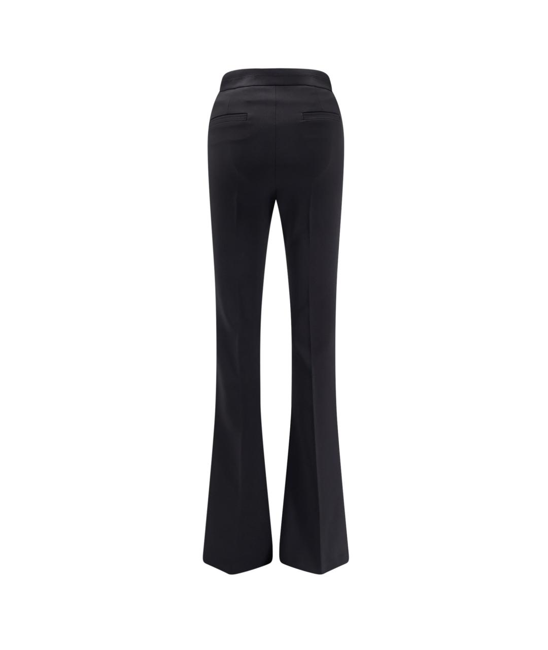 ELISABETTA FRANCHI Черные полиэстеровые брюки узкие, фото 2