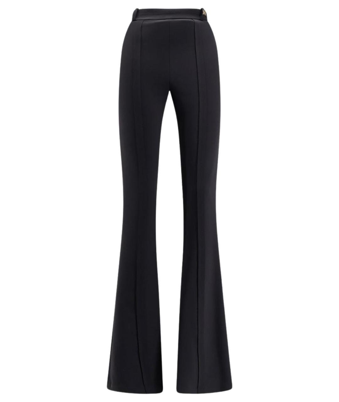 ELISABETTA FRANCHI Черные полиэстеровые брюки узкие, фото 1