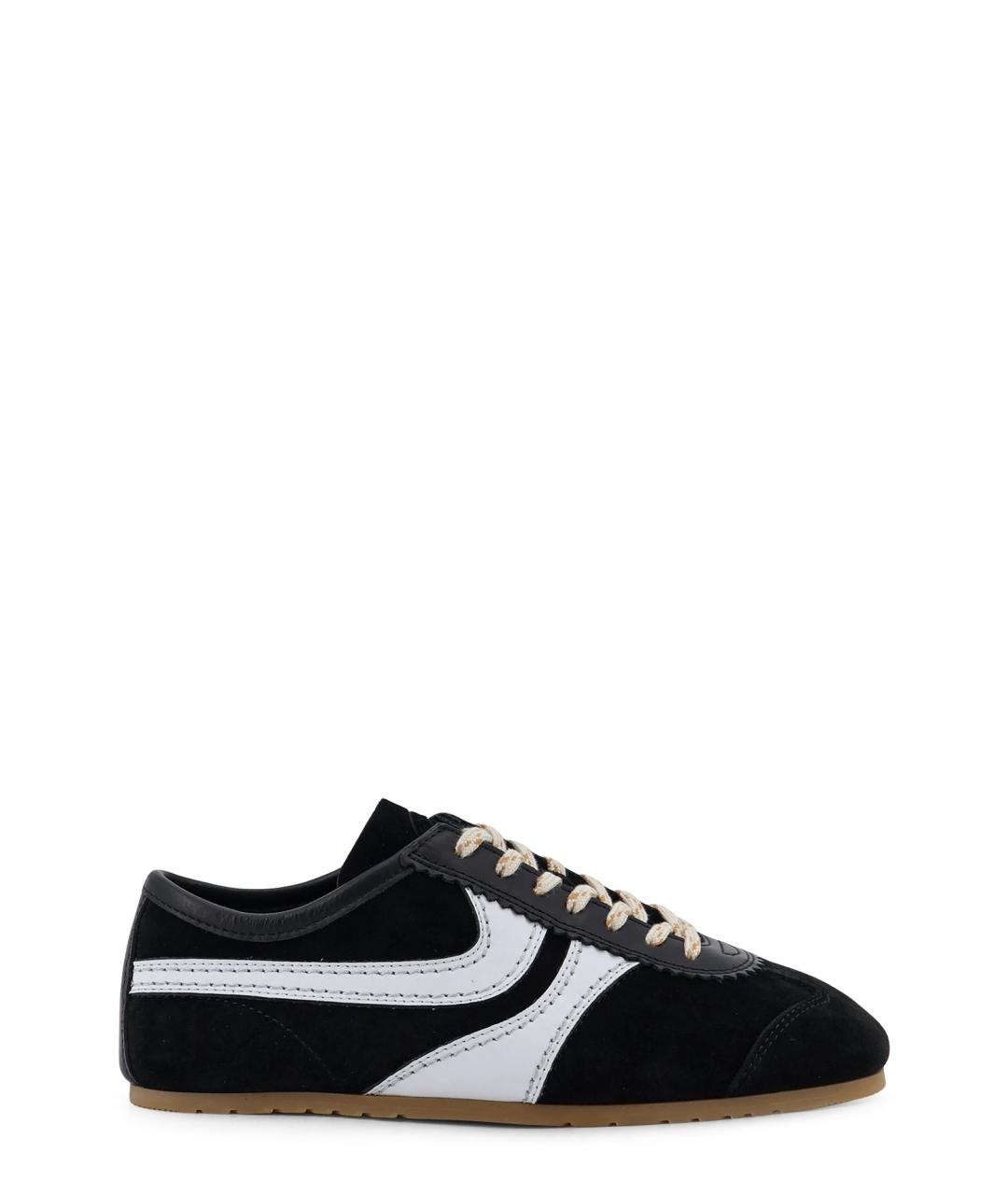 DRIES VAN NOTEN Черные замшевые кроссовки, фото 1