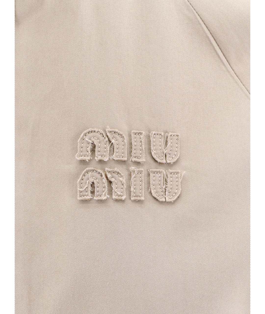 MIU MIU Серая хлопковая куртка, фото 3