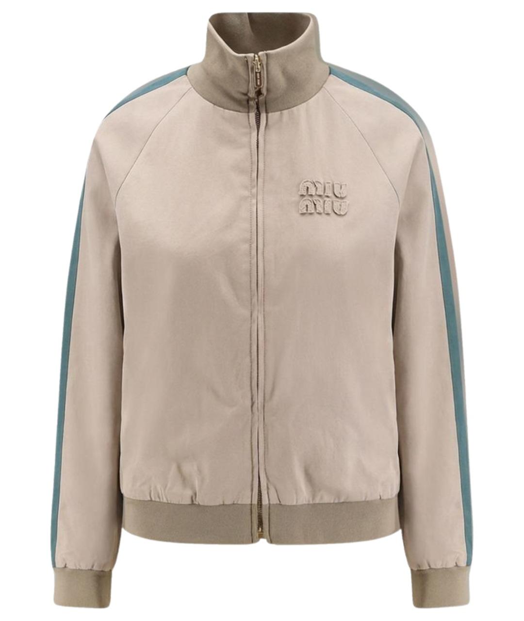 MIU MIU Серая хлопковая куртка, фото 1