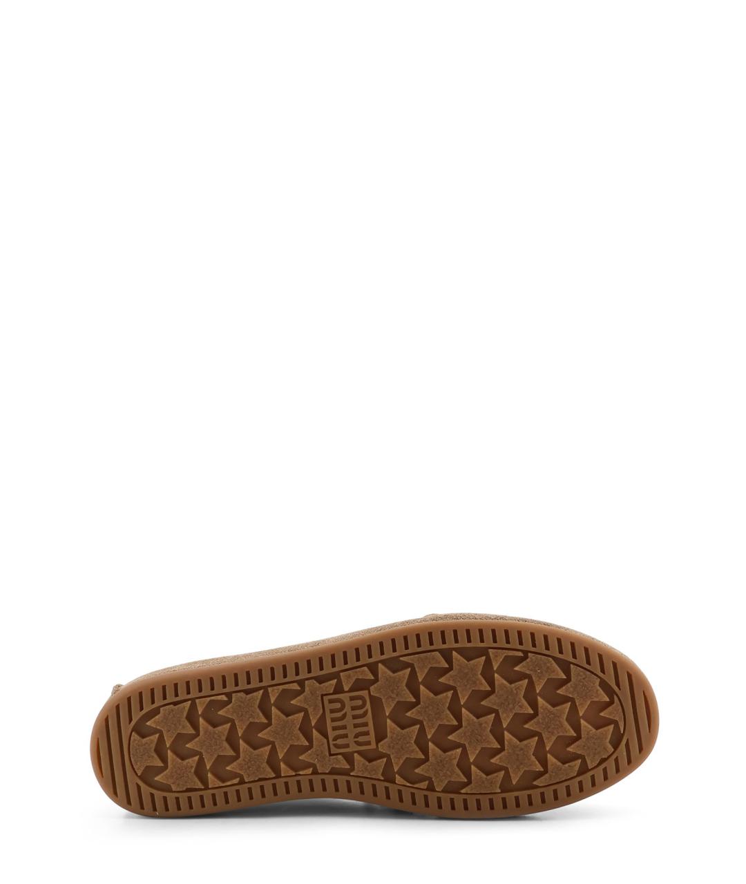 MIU MIU Бежевые замшевые лоферы, фото 4