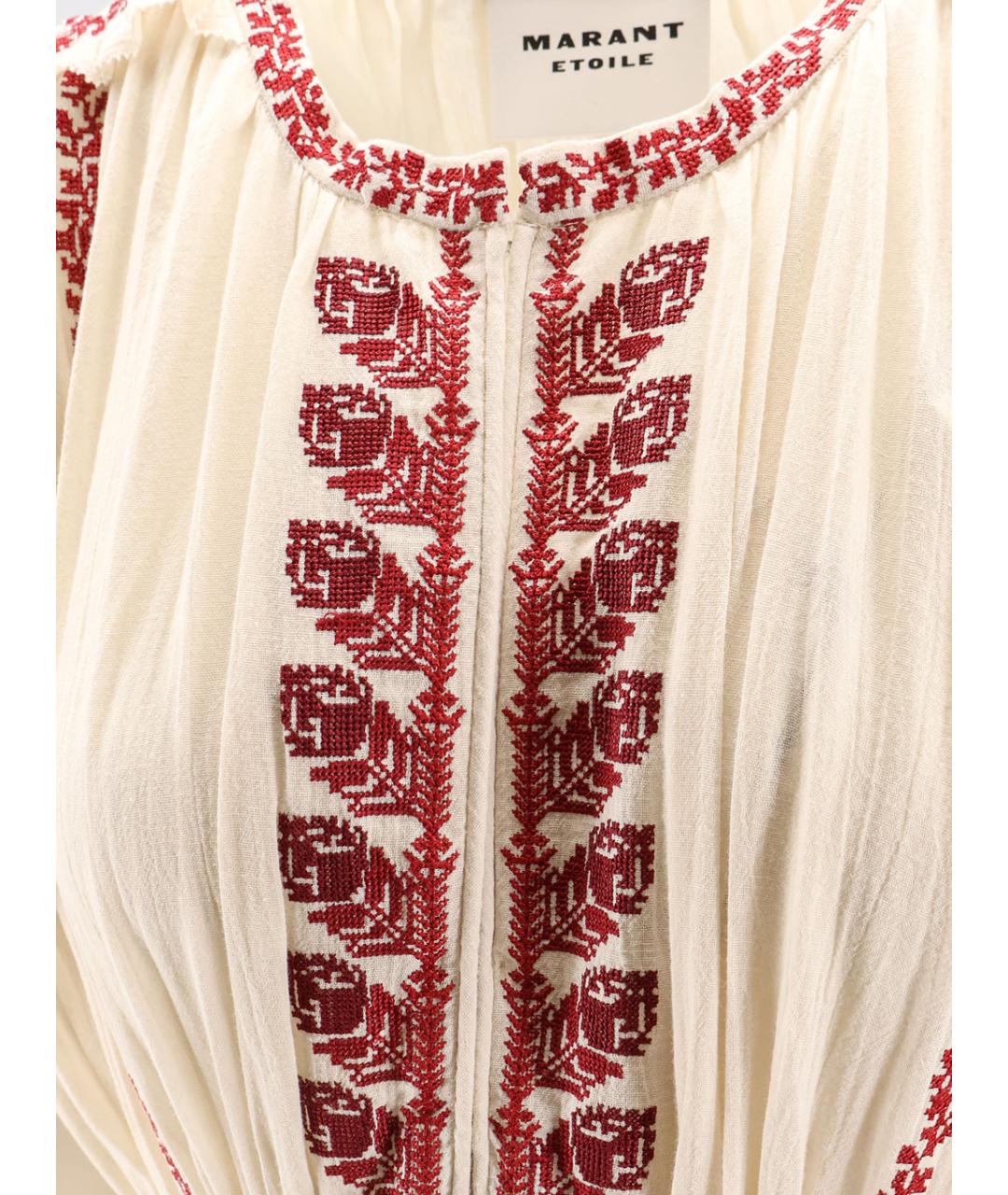 ISABEL MARANT ETOILE Бежевое хлопковое повседневное платье, фото 3