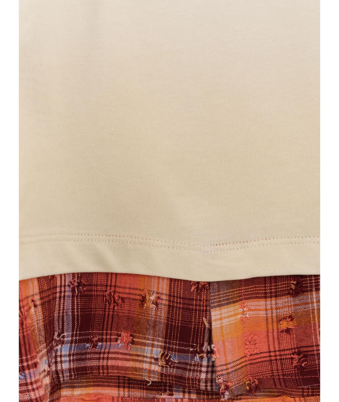 BARROW Бежевая хлопковая футболка, фото 3