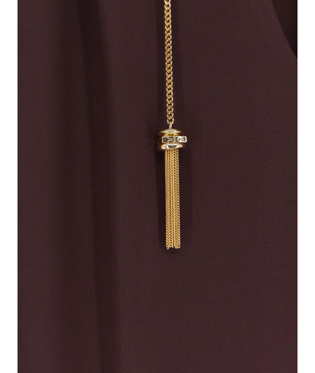 ELISABETTA FRANCHI Коричневая вискозная блузы, фото 3