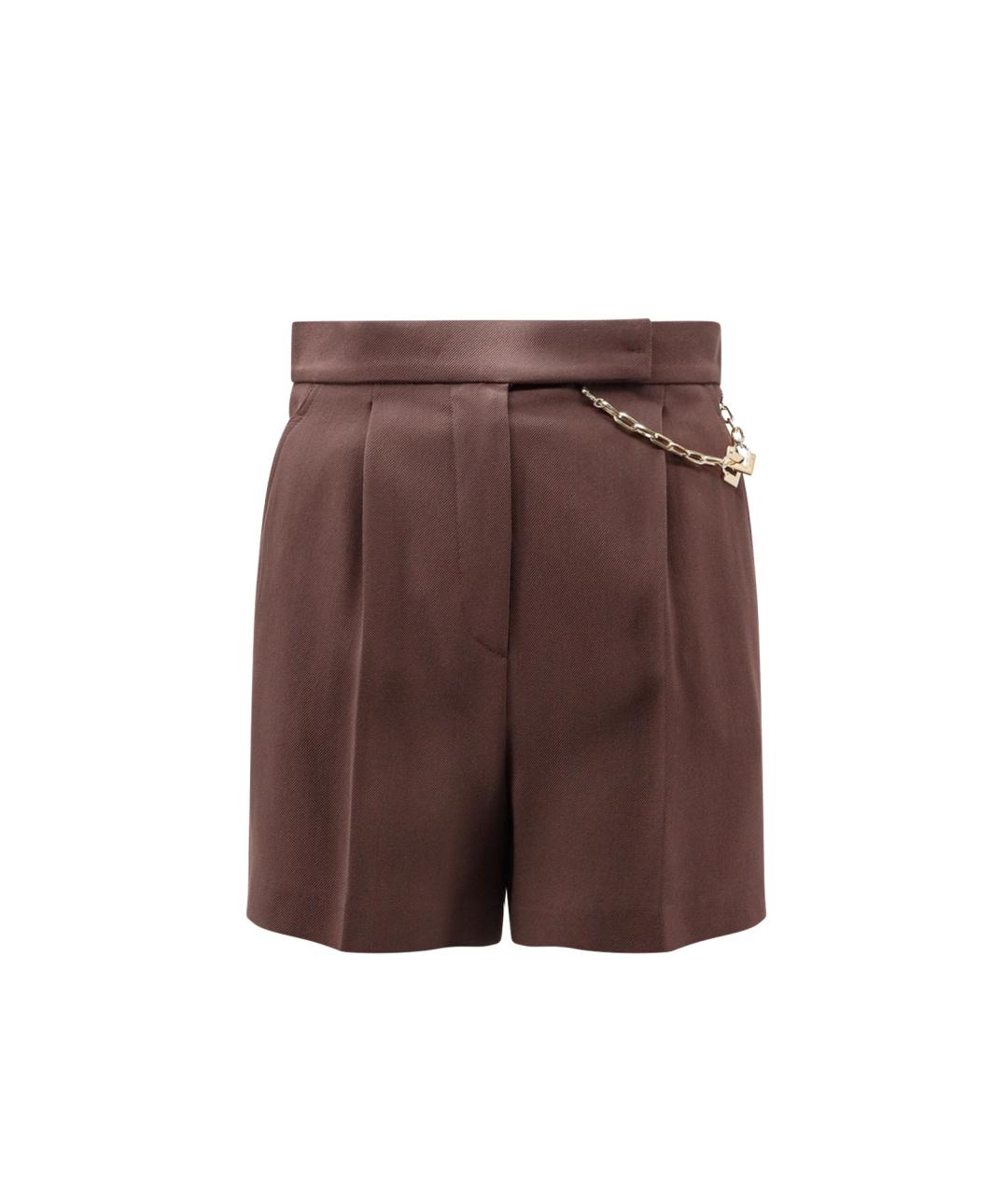 ELISABETTA FRANCHI Коричневые вискозные шорты, фото 4