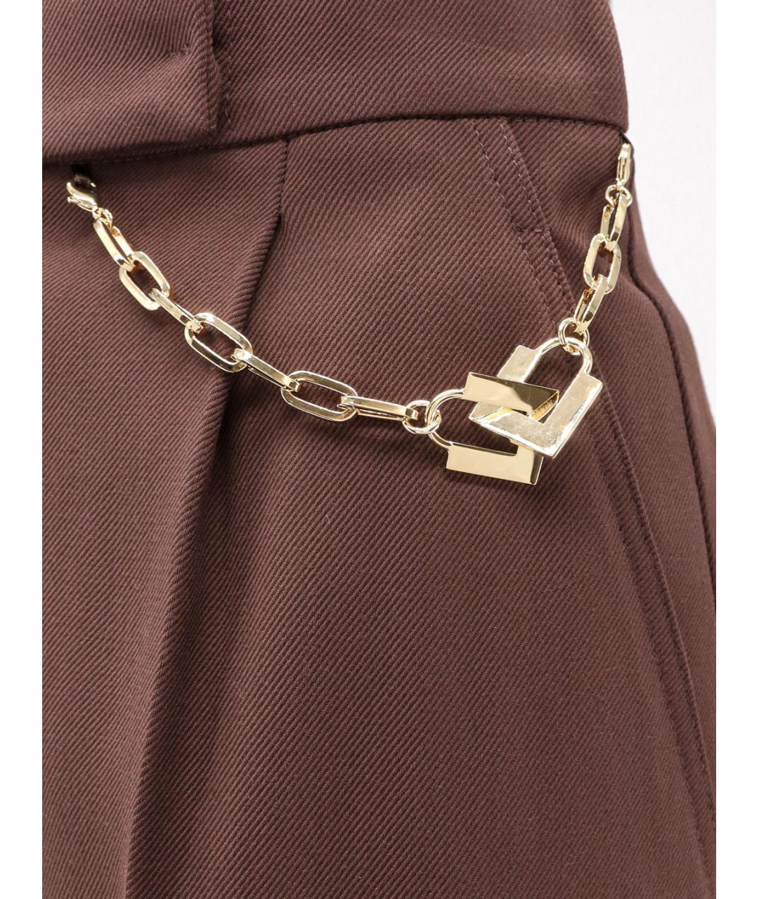 ELISABETTA FRANCHI Коричневые вискозные шорты, фото 3