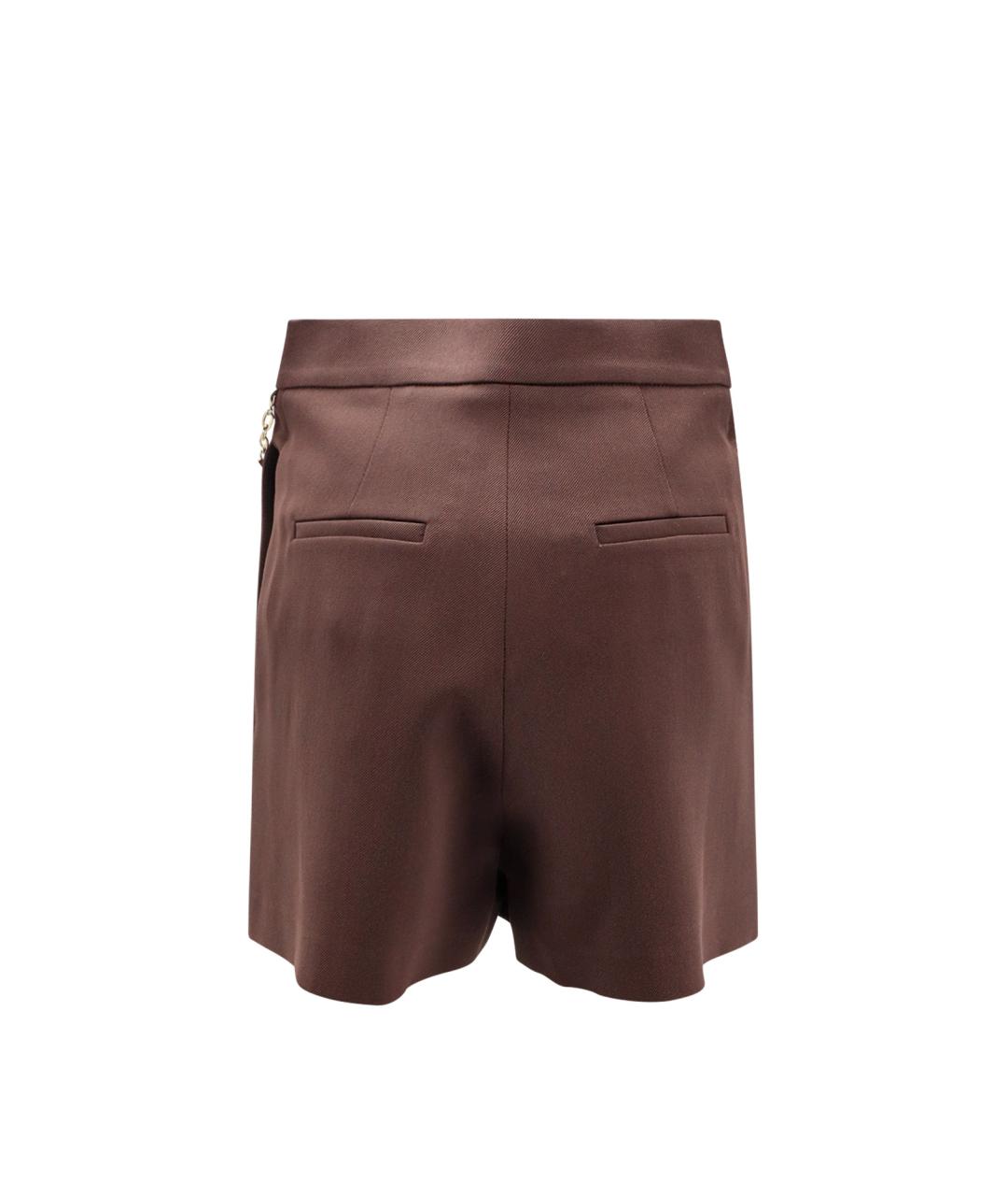 ELISABETTA FRANCHI Коричневые вискозные шорты, фото 2