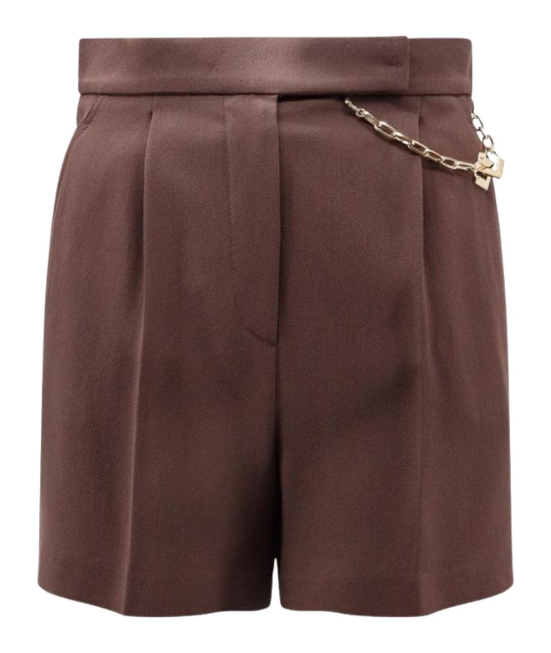 ELISABETTA FRANCHI Коричневые вискозные шорты, фото 1