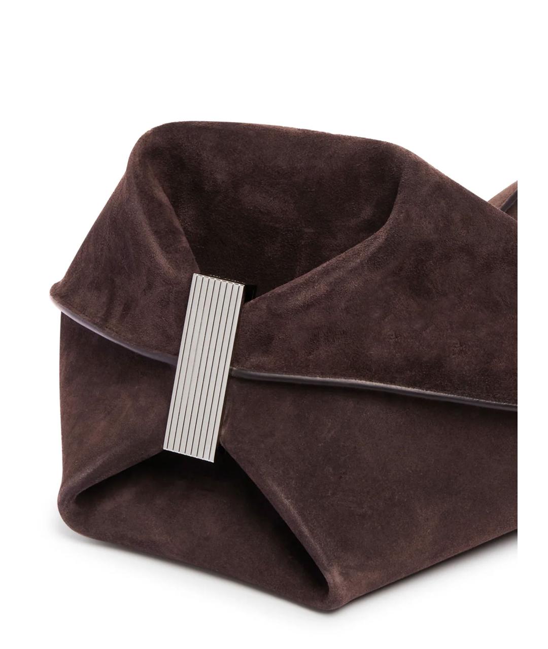 THE ATTICO Коричневая замшевая сумка тоут, фото 4