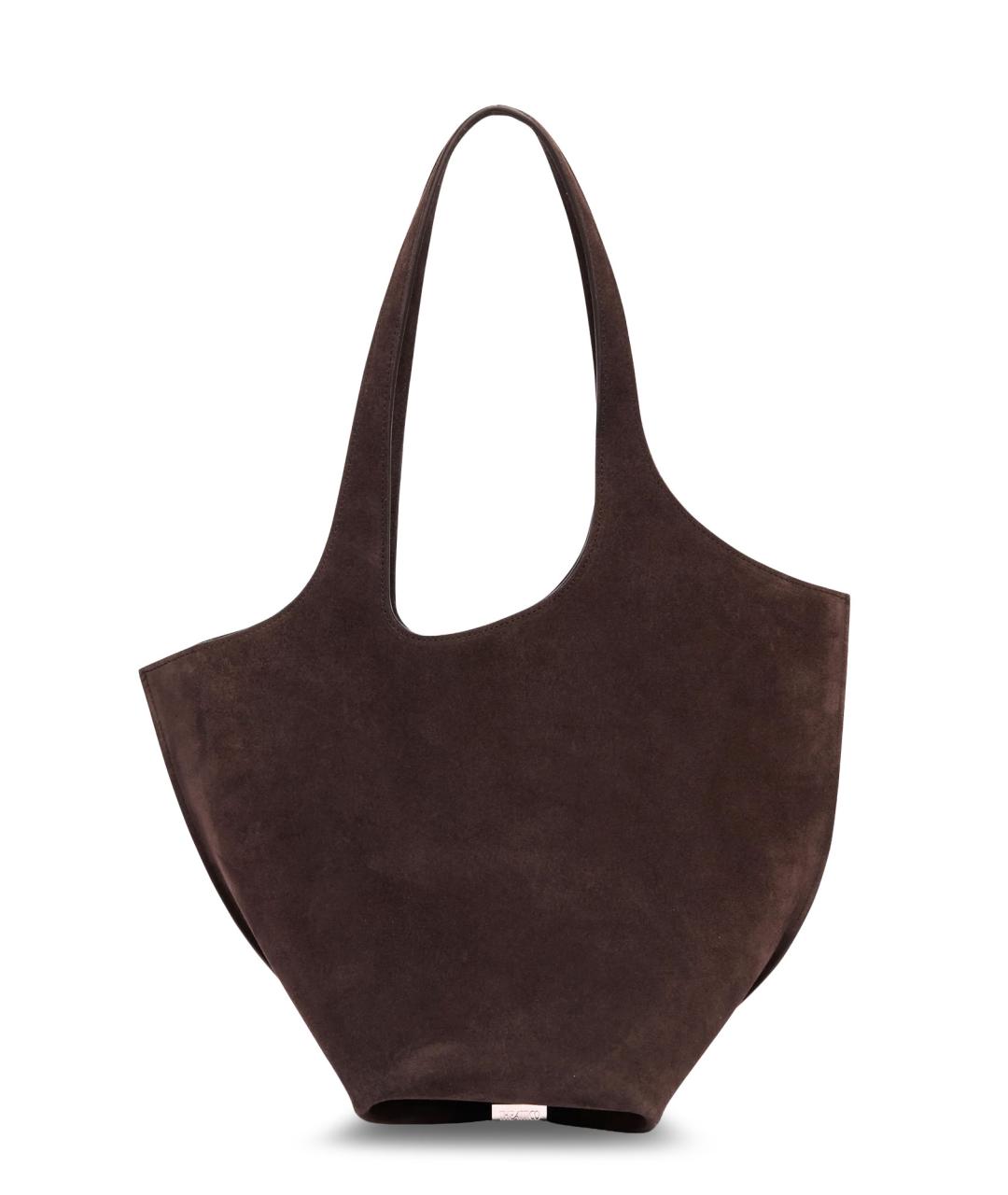 THE ATTICO Коричневая замшевая сумка тоут, фото 2