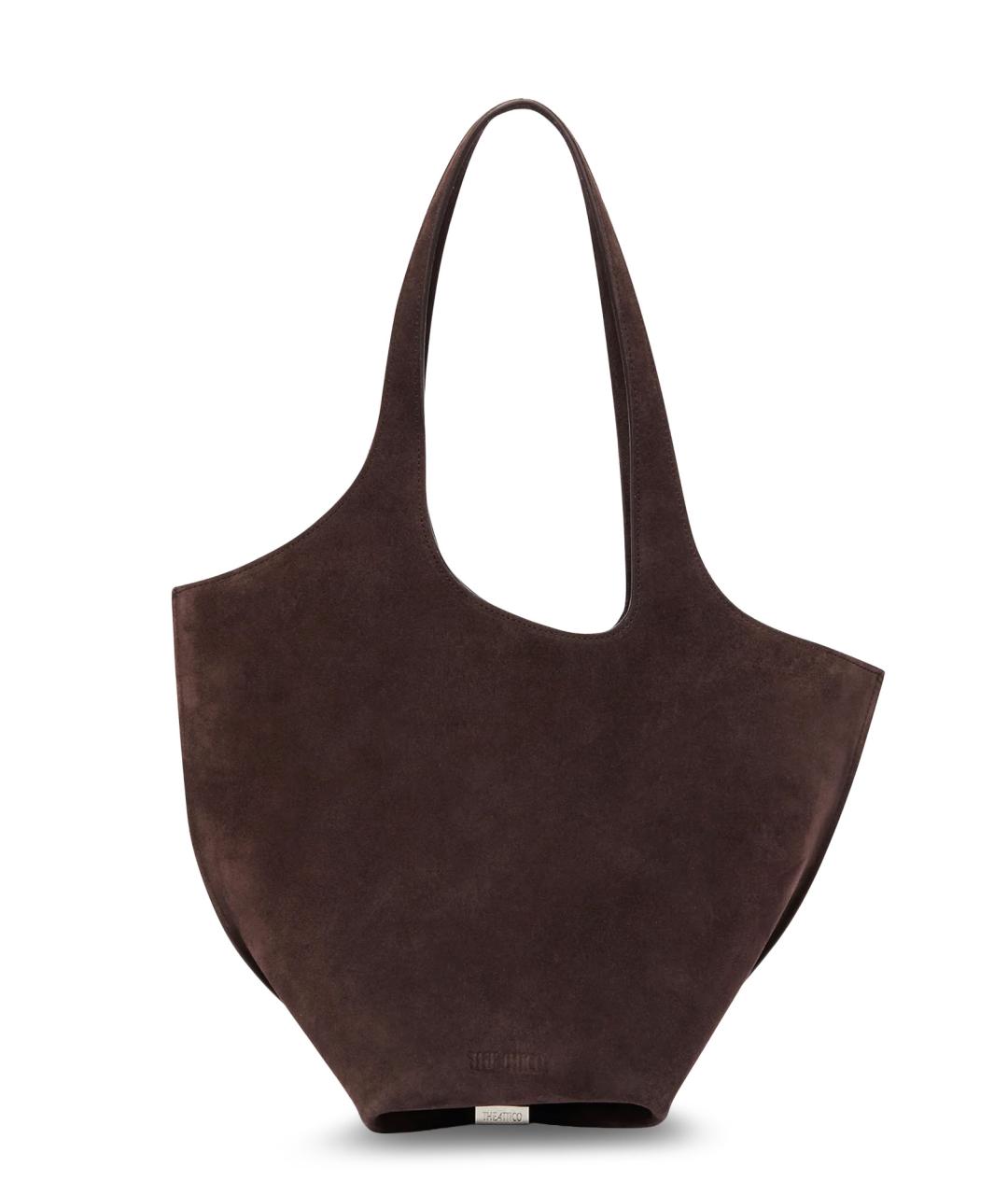 THE ATTICO Коричневая замшевая сумка тоут, фото 1