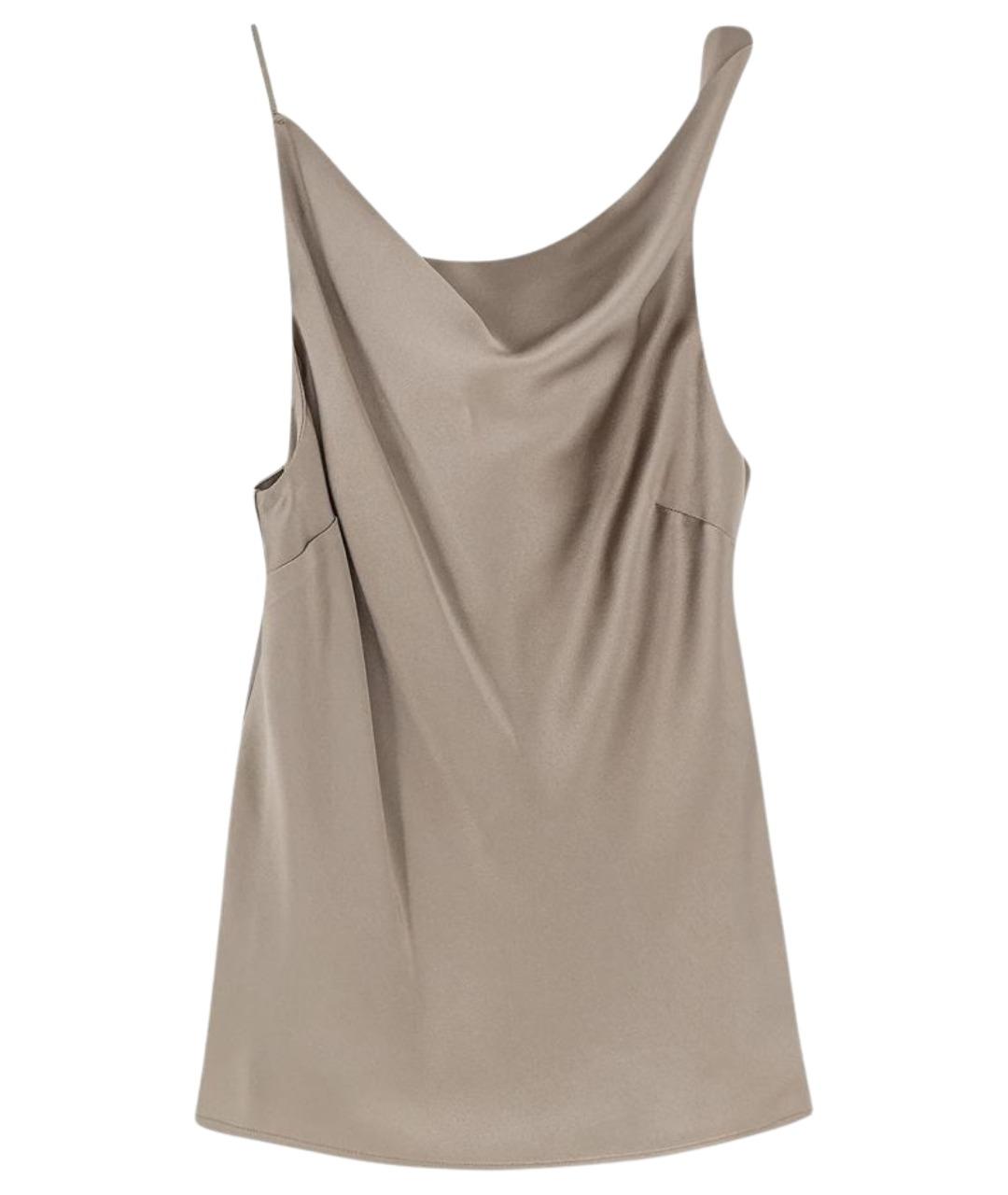 ALYSI Бежевая ацетатная футболка, фото 1