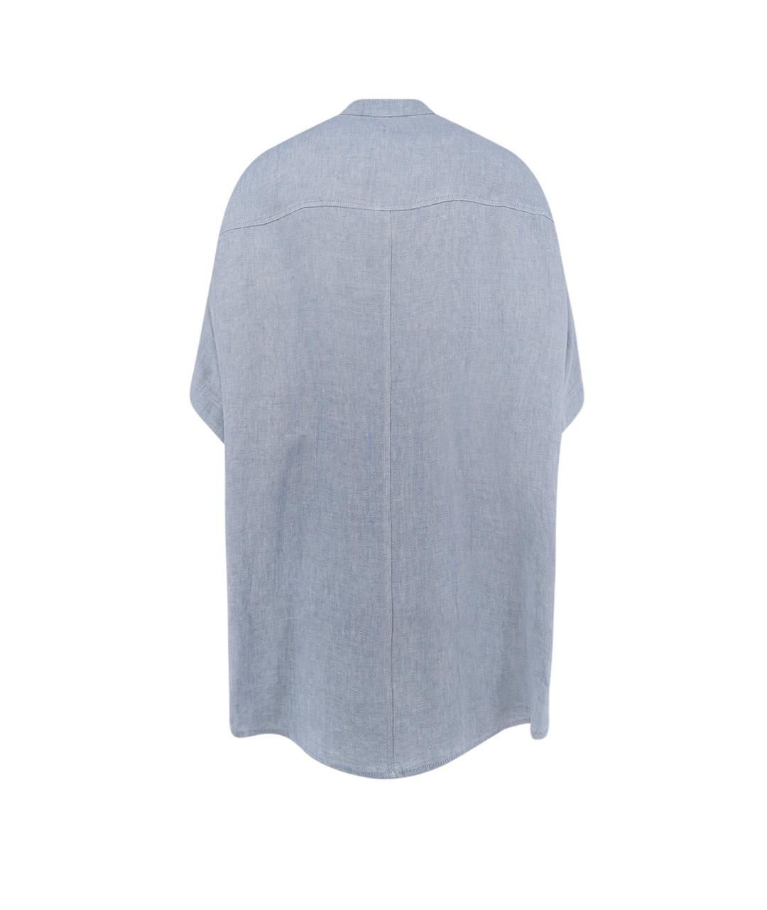 ALYSI Голубая льняная рубашка, фото 2