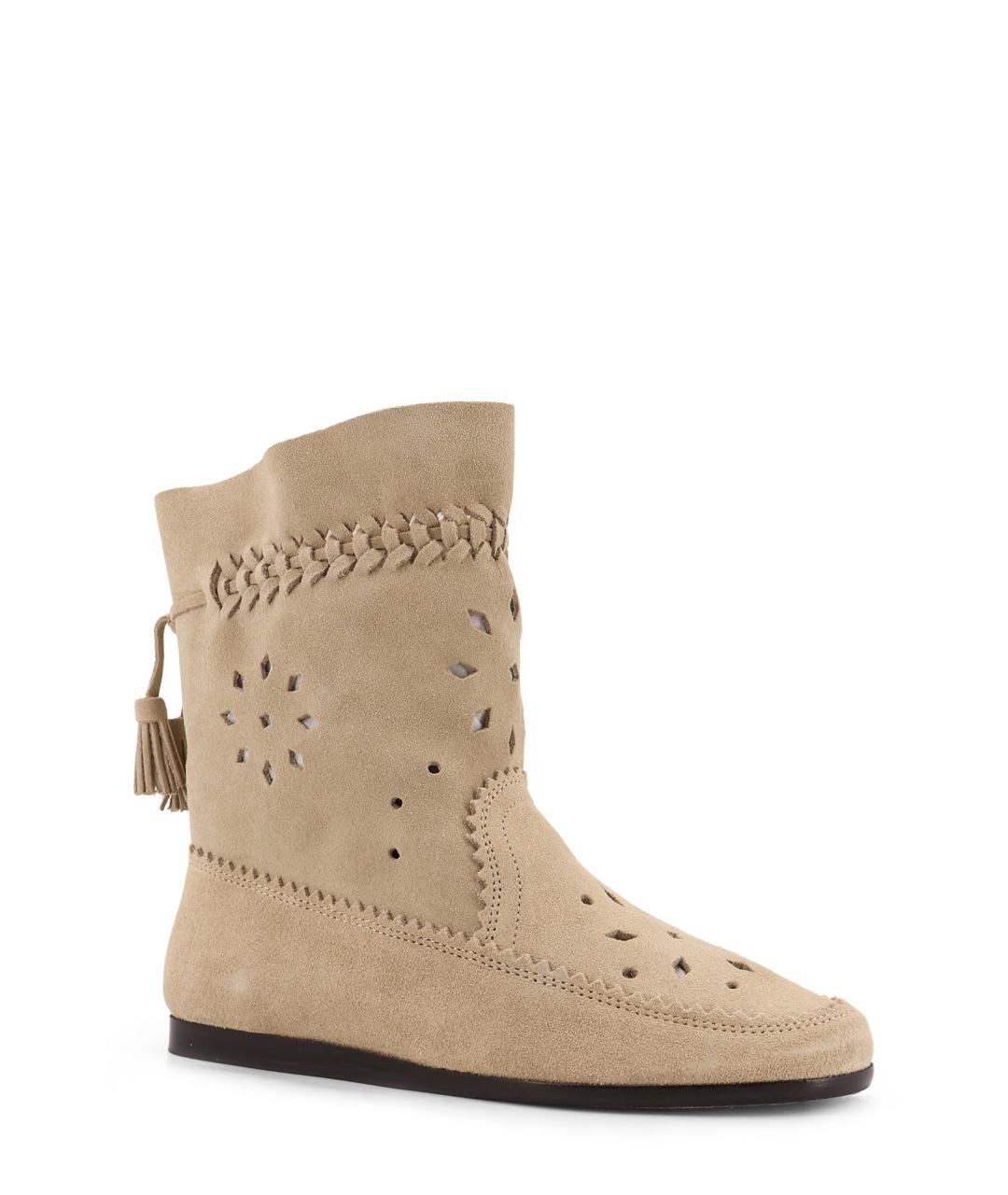 ISABEL MARANT Бежевые замшевые сапоги, фото 2