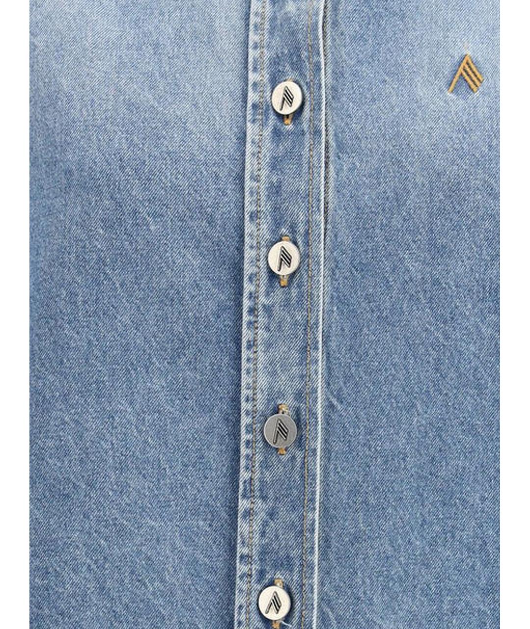 THE ATTICO Голубая хлопковая рубашка, фото 3