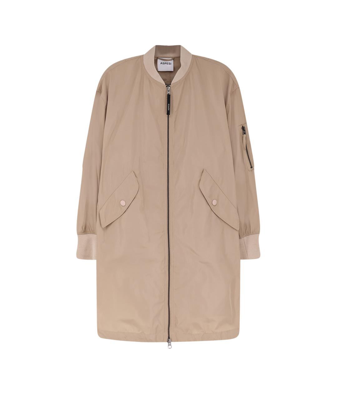 ASPESI Бежевая полиэстеровая куртка, фото 4