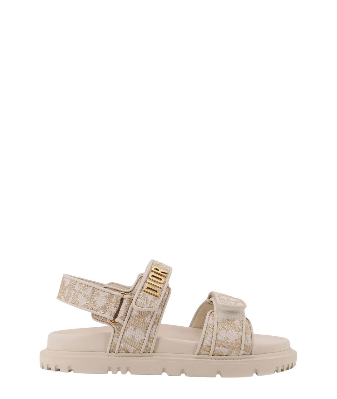 CHRISTIAN DIOR Мульти текстильные сандалии, фото 1
