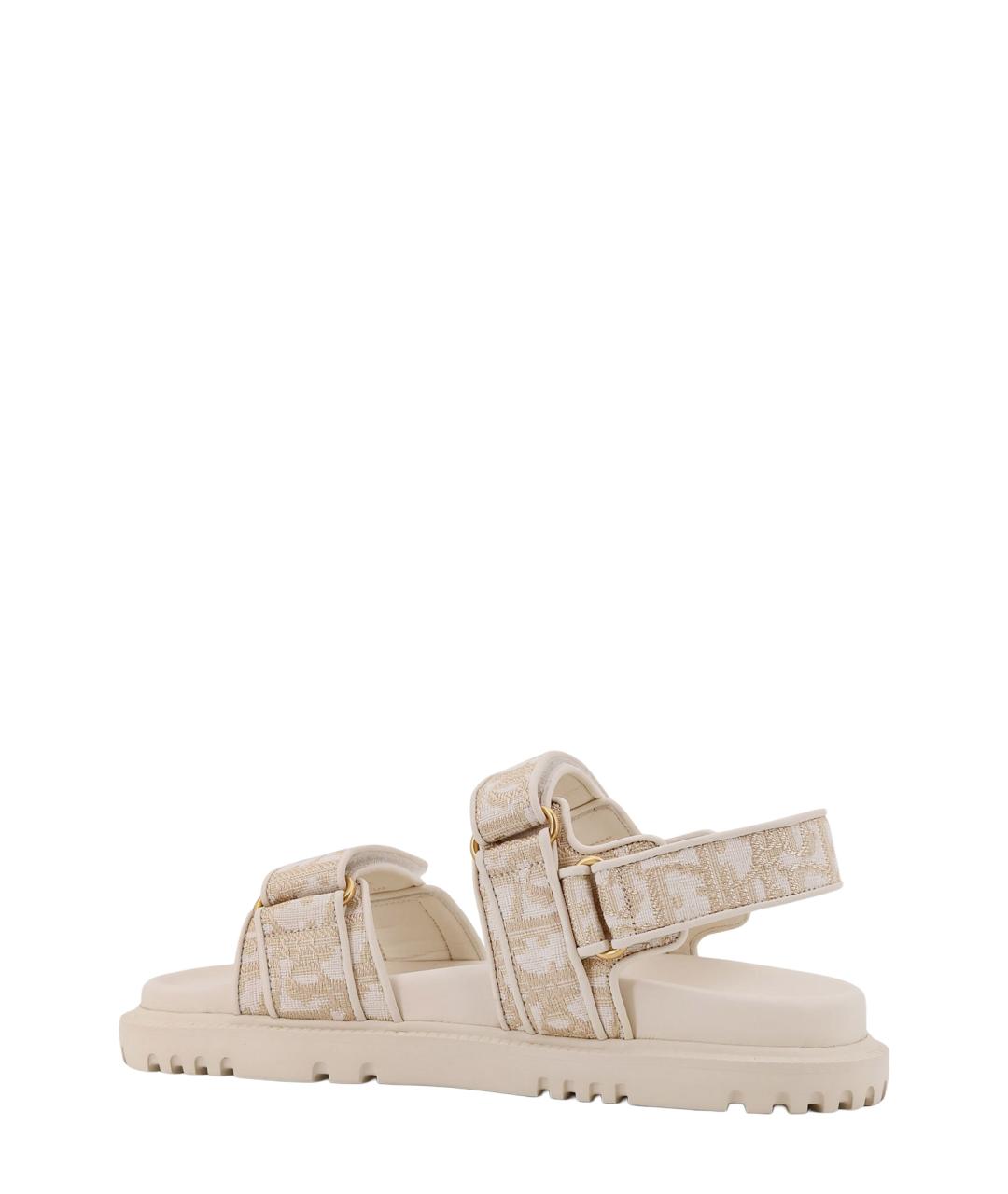 CHRISTIAN DIOR Мульти текстильные сандалии, фото 3