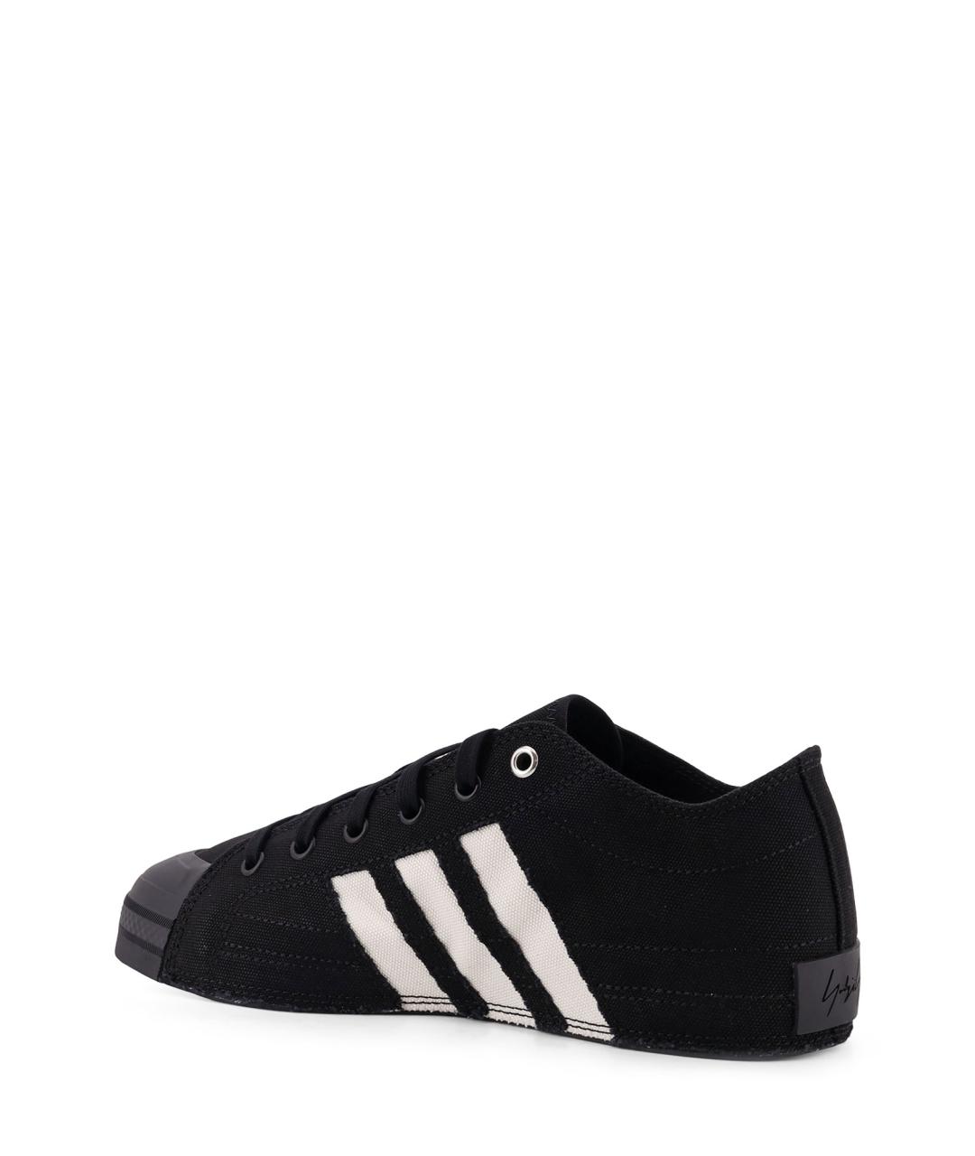Y-3 Черные текстильные низкие кроссовки / кеды, фото 3