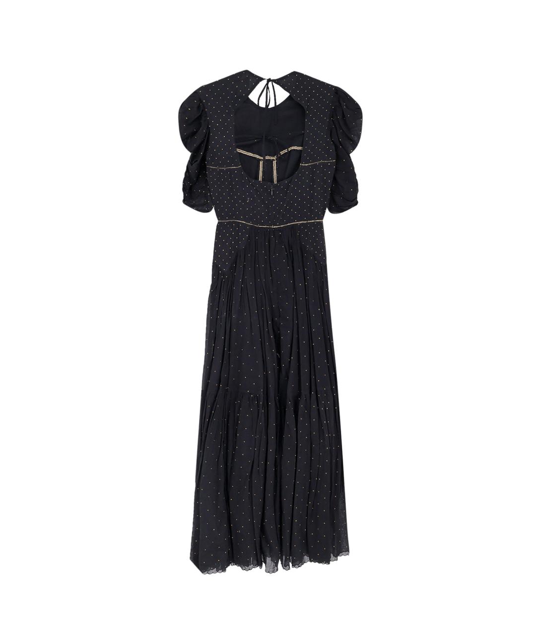 ISABEL MARANT ETOILE Черное хлопковое вечернее платье, фото 2