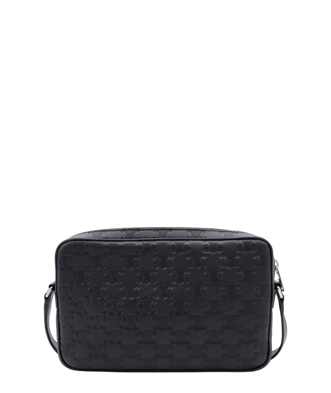 CELINE Черная кожаная сумка на плечо, фото 2