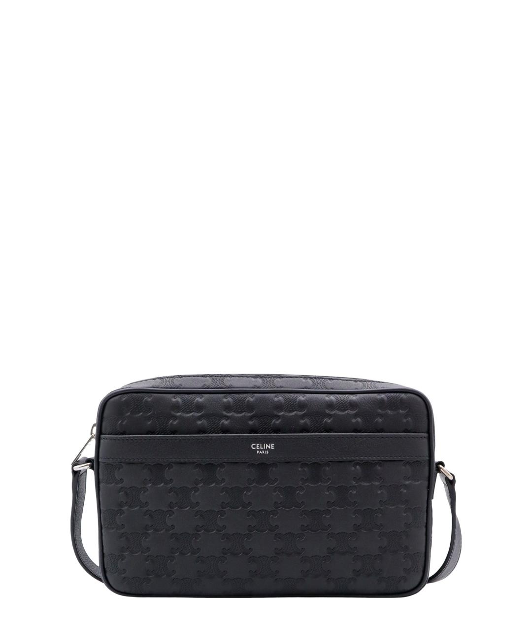 CELINE Черная кожаная сумка на плечо, фото 1