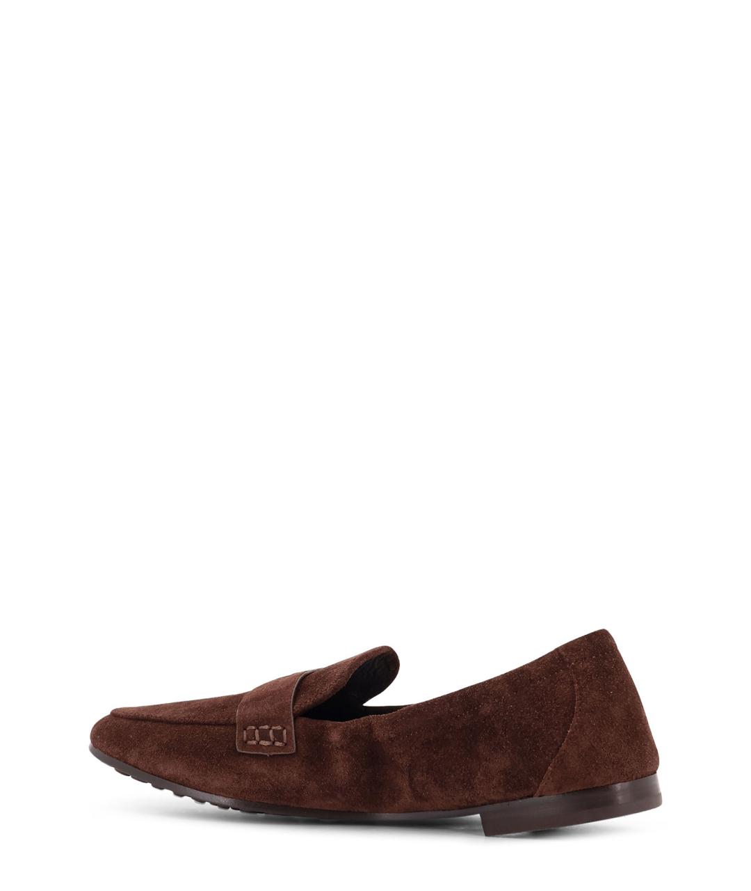 TORY BURCH Коричневые замшевые лоферы, фото 3