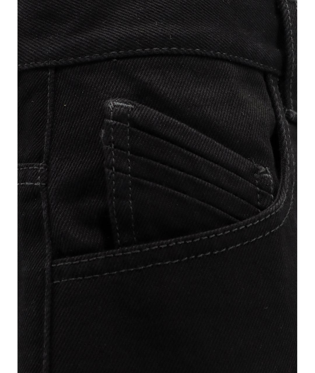 THE ATTICO Черные хлопковые прямые джинсы, фото 3