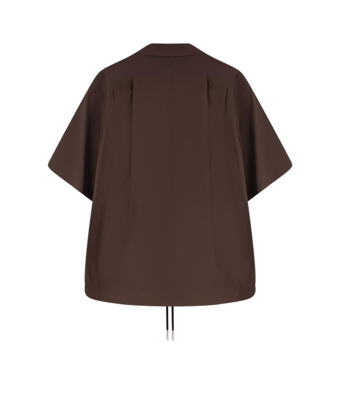 SACAI Коричневая хлопковая кэжуал рубашка, фото 2