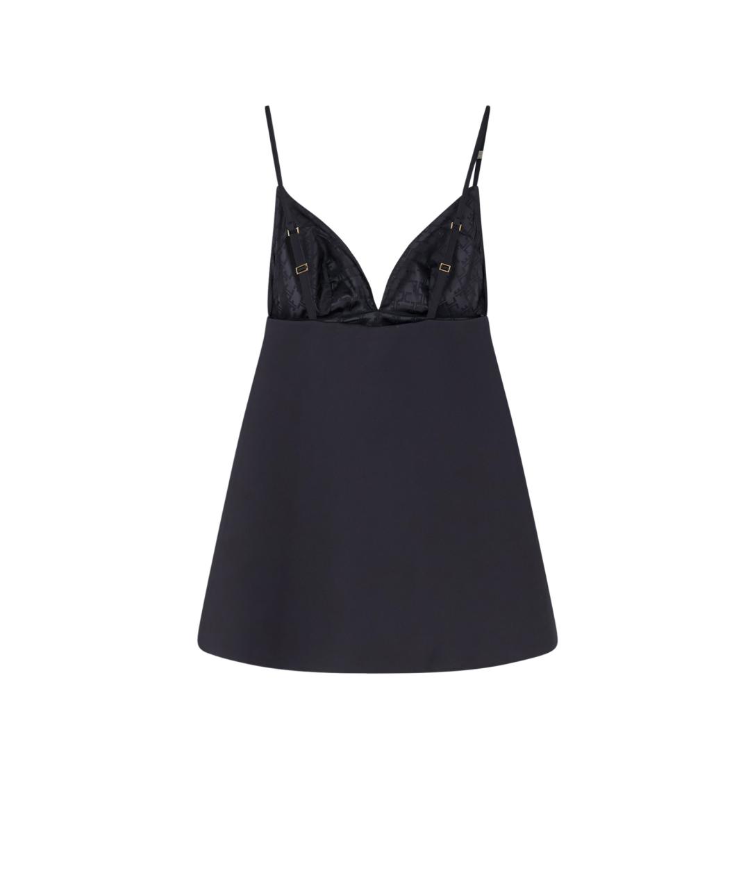 ELISABETTA FRANCHI Черное полиэстеровое платье, фото 2