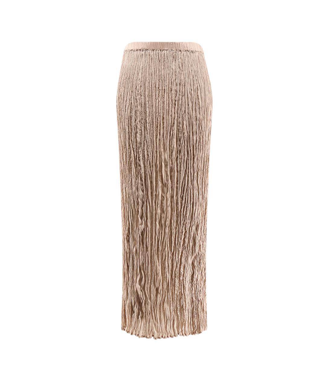 ALYSI Бежевая вискозная юбка макси, фото 4