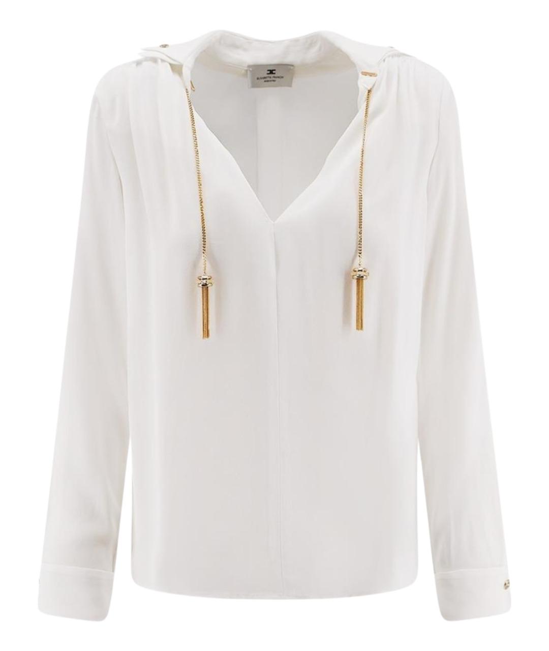 ELISABETTA FRANCHI Белая вискозная рубашка, фото 1