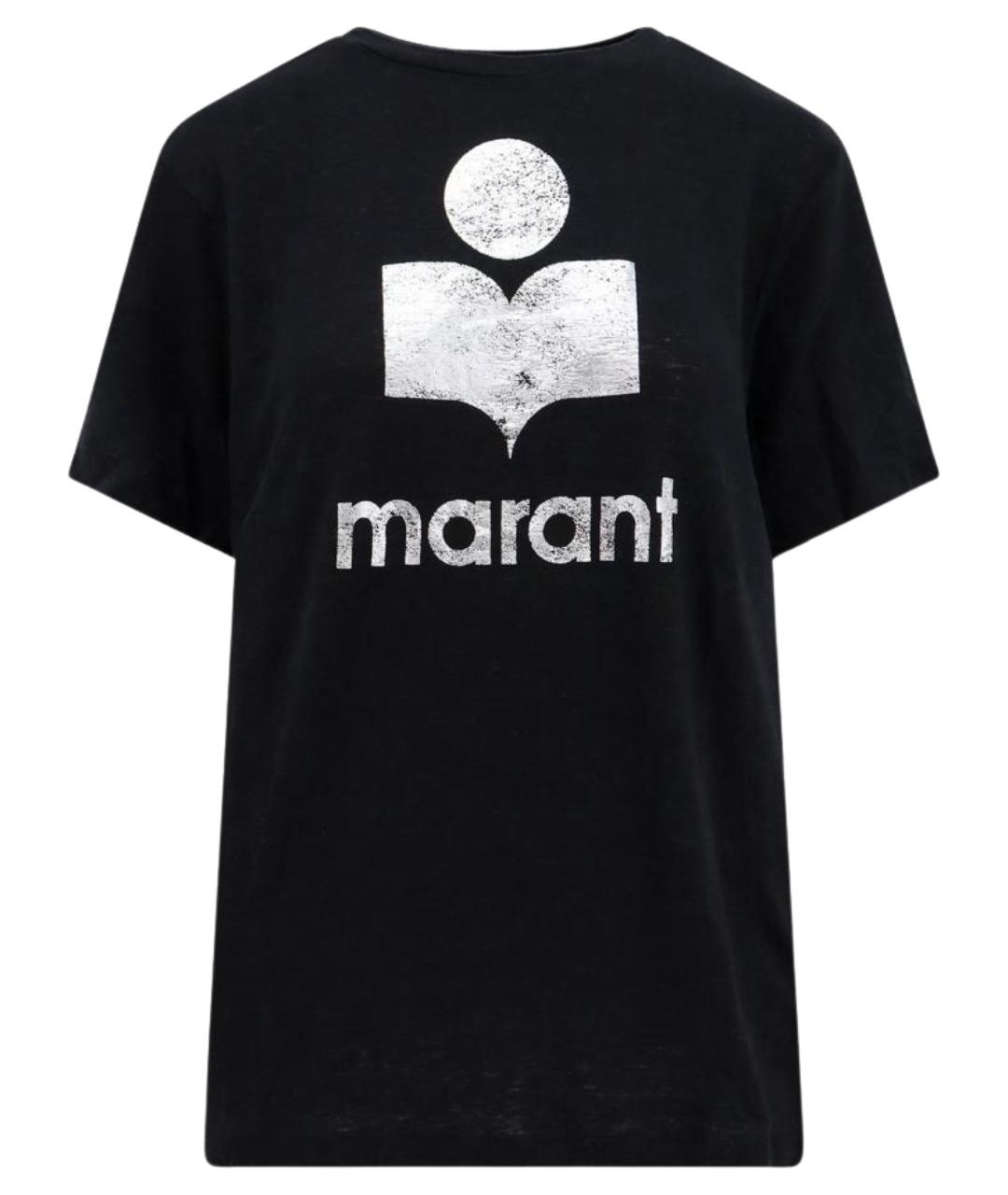 ISABEL MARANT ETOILE Черная льняная футболка, фото 1