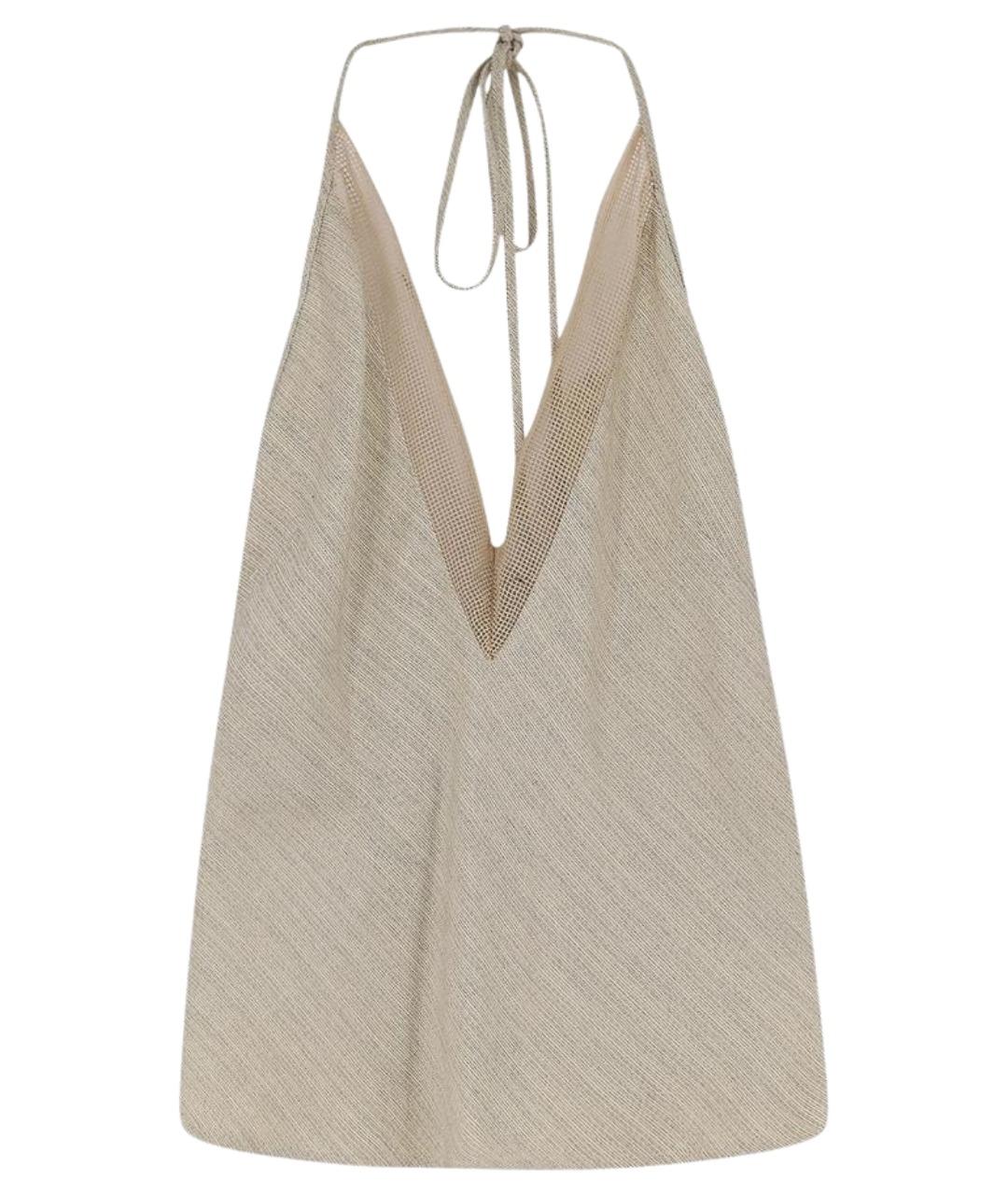 ALYSI Бежевая вискозная майка, фото 1