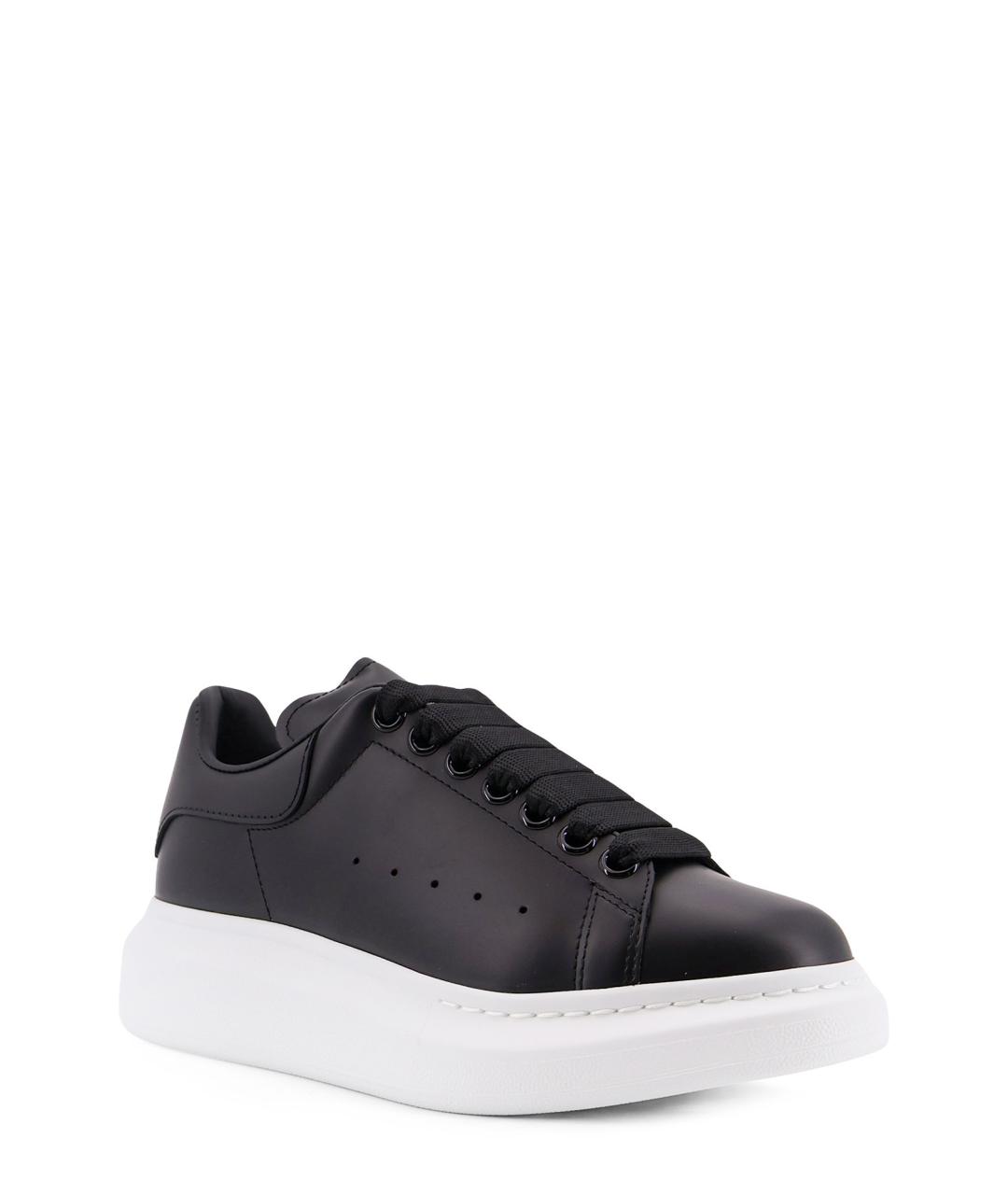 ALEXANDER MCQUEEN Черные кожаные кроссовки, фото 2