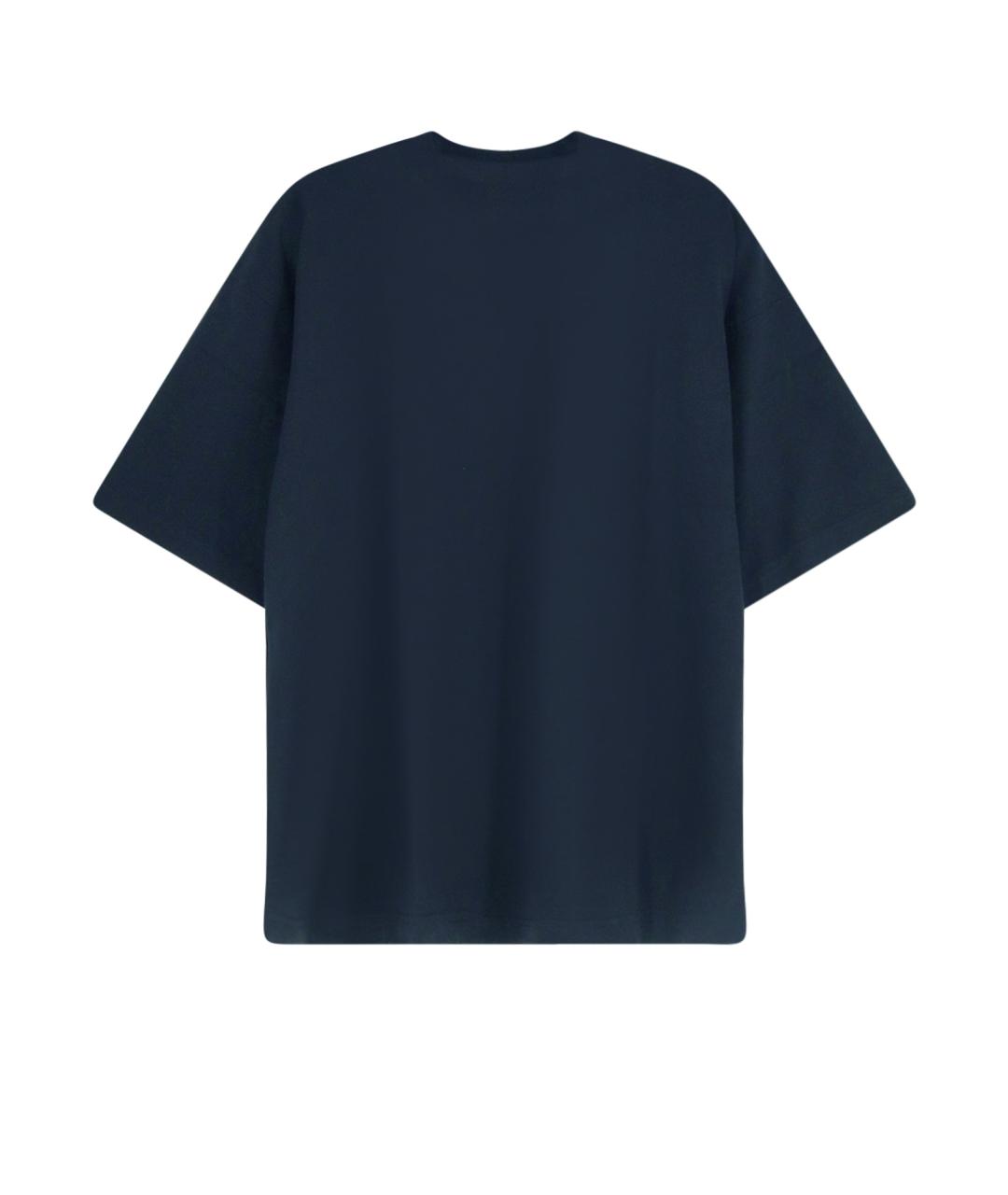 ASPESI Темно-синяя хлопковая футболка, фото 2