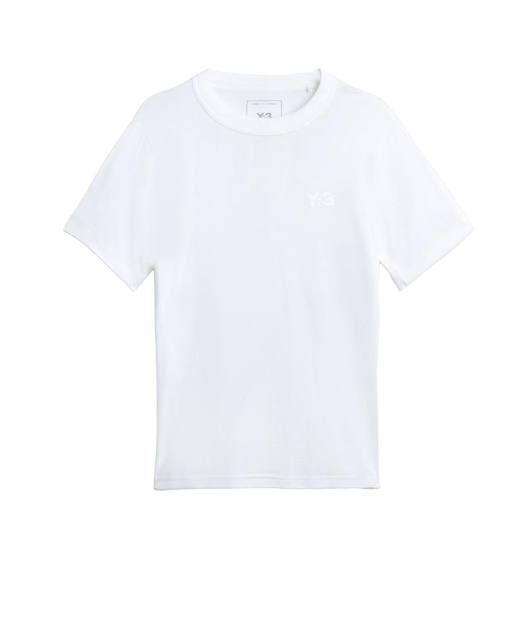 Y-3 Белая хлопковая футболка, фото 1