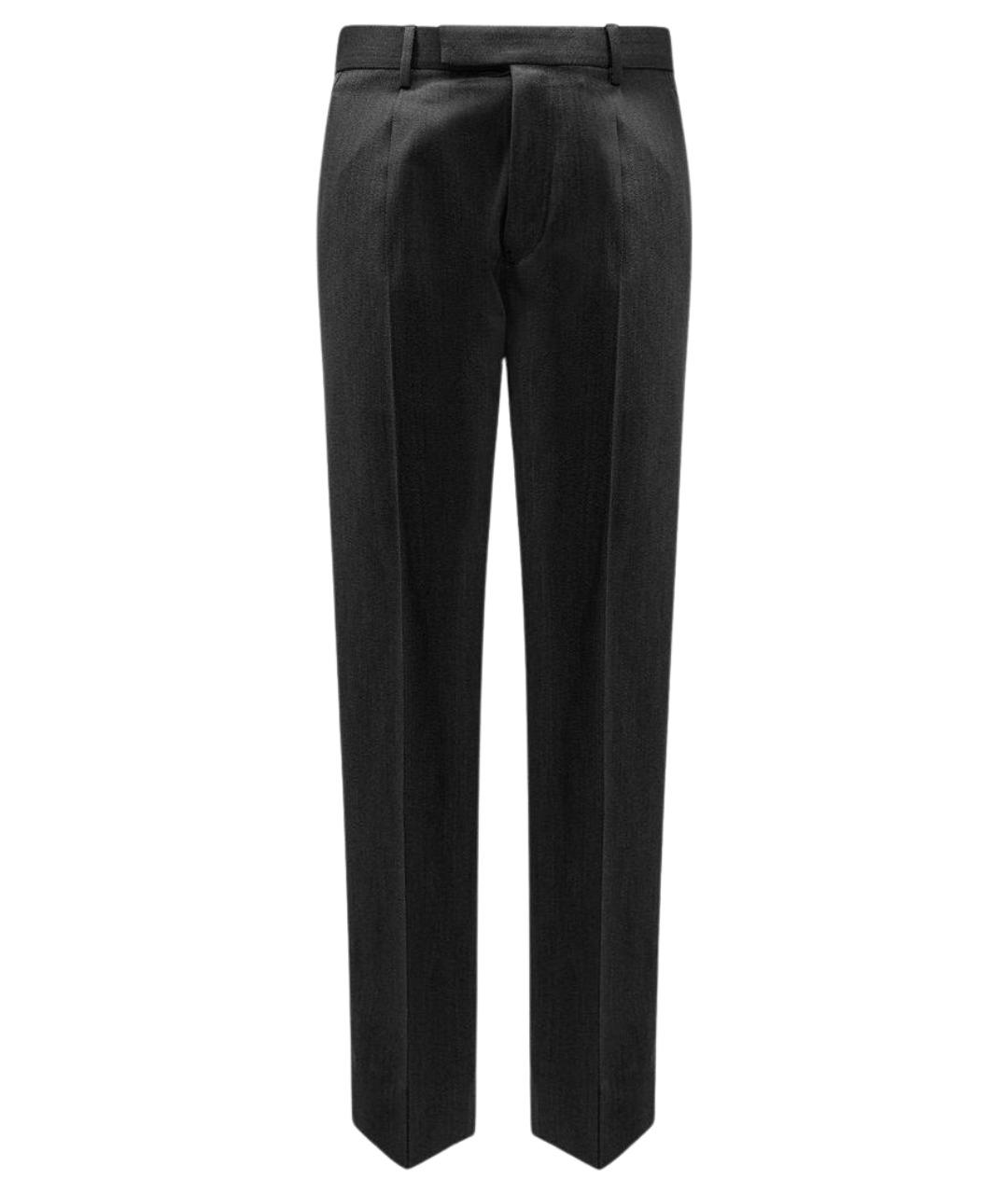 ZEGNA Коричневые шерстяные классические брюки, фото 1