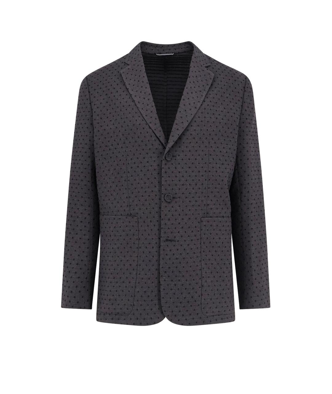 CHRISTIAN DIOR Серый шерстяной пиджак, фото 1